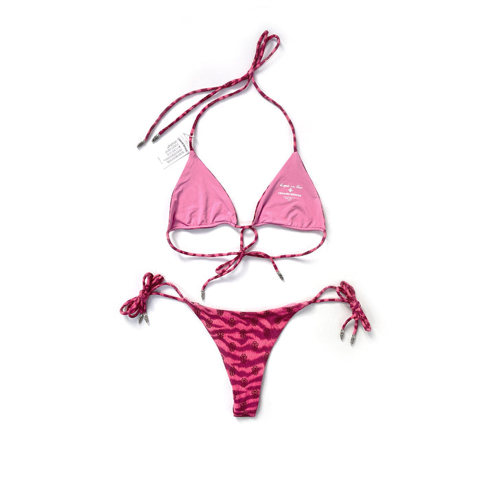 Chrome Hearts Pink Tiger Print Dagger Logo Bikini Set - SHENGLI ROAD MARKET