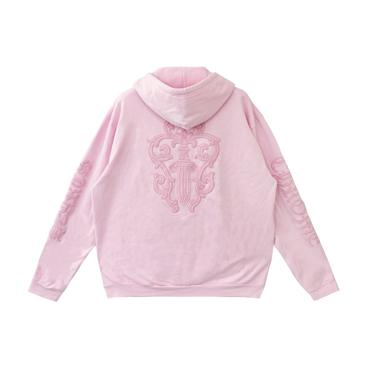 Chrome Hearts Pink Vine Dagger Beaded Zip Up Hoodie - SHENGLI ROAD MARKET