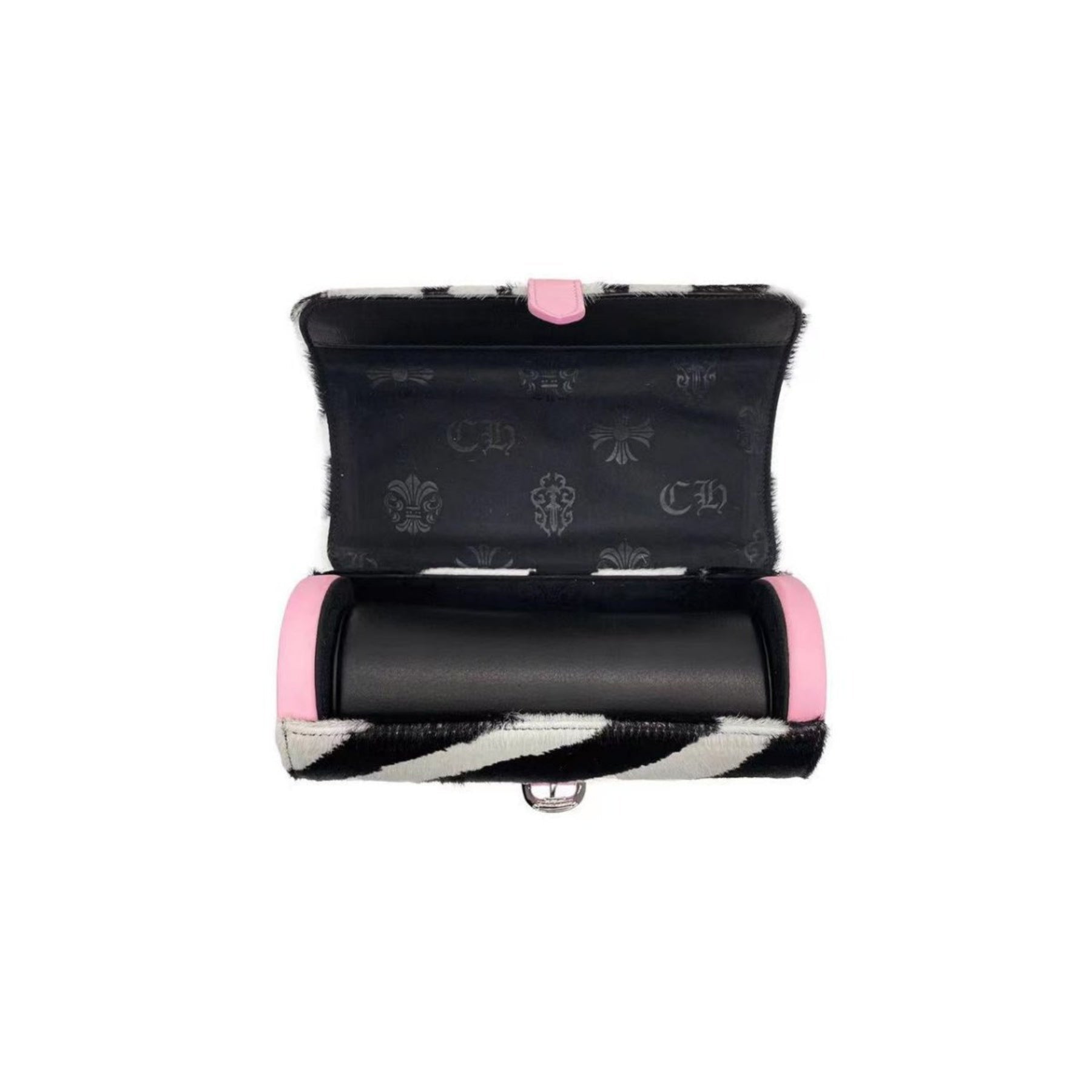 Chrome Hearts Pink Zebra Stripe Cross Watch Roll Box - SRM