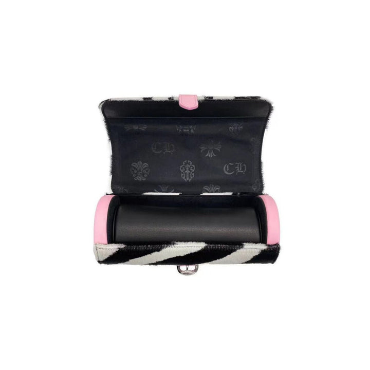 Chrome Hearts Pink Zebra Stripe Cross Jewelry Roll - SHENGLI ROAD MARKET