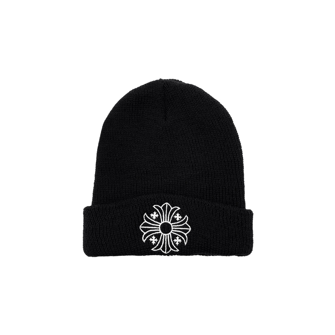 Chrome Hearts Plus Cross Embroidered Wool Knit Black Beanie - SHENGLI ROAD MARKET