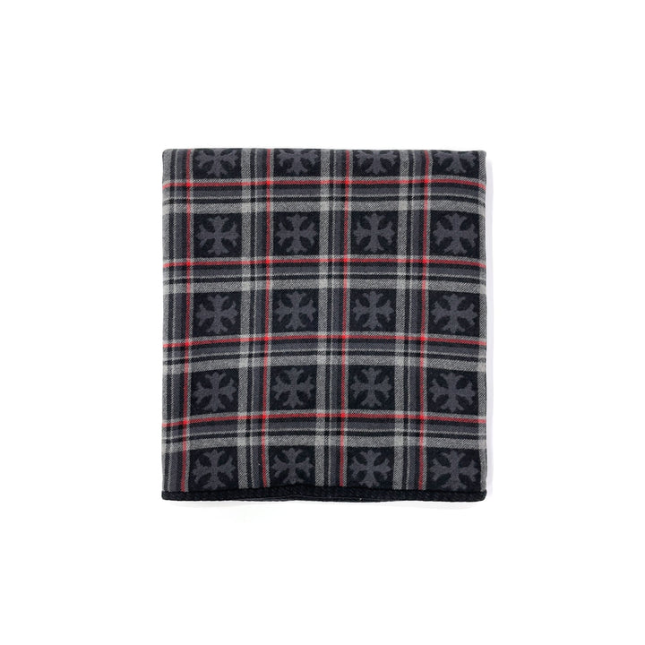 Chrome Hearts Plus Cross Plaid Cashmere Blanket - SHENGLI ROAD MARKET
