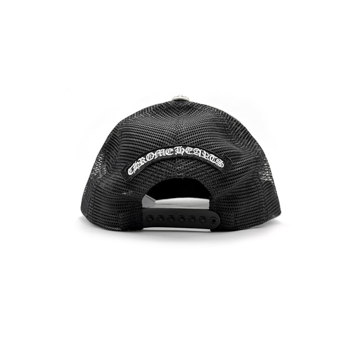 Chrome Hearts Pony Hair Triple Cross Patch Black Baseball Cap - SHENGLI ROAD MARKET