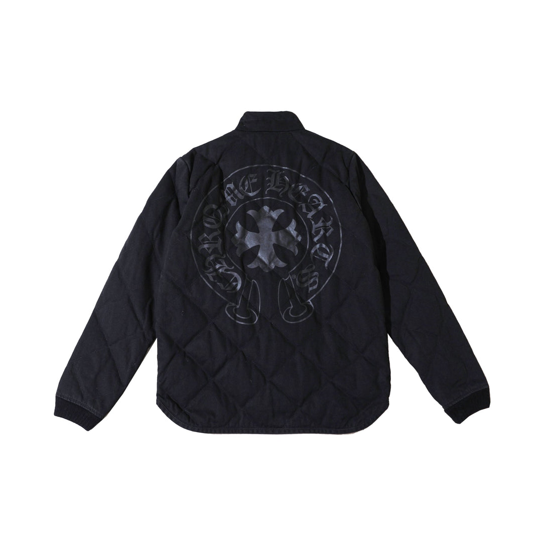 Chrome Hearts Quilted Horseshoe Black Padded Jacket - SHENGLI ROAD MARKET