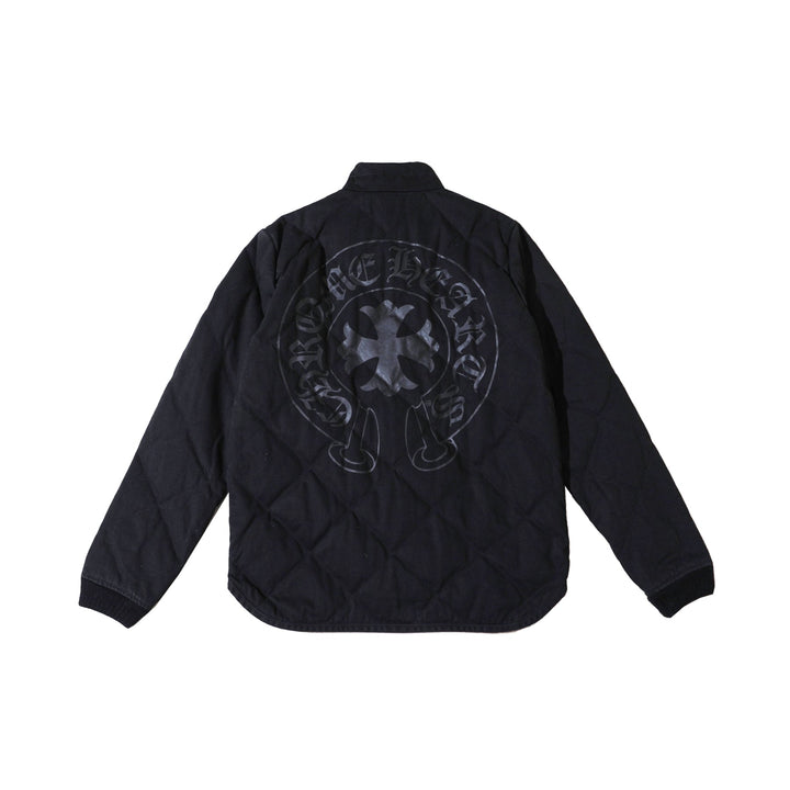 Chrome Hearts Quilted Horseshoe Black Padded Jacket - SHENGLI ROAD MARKET