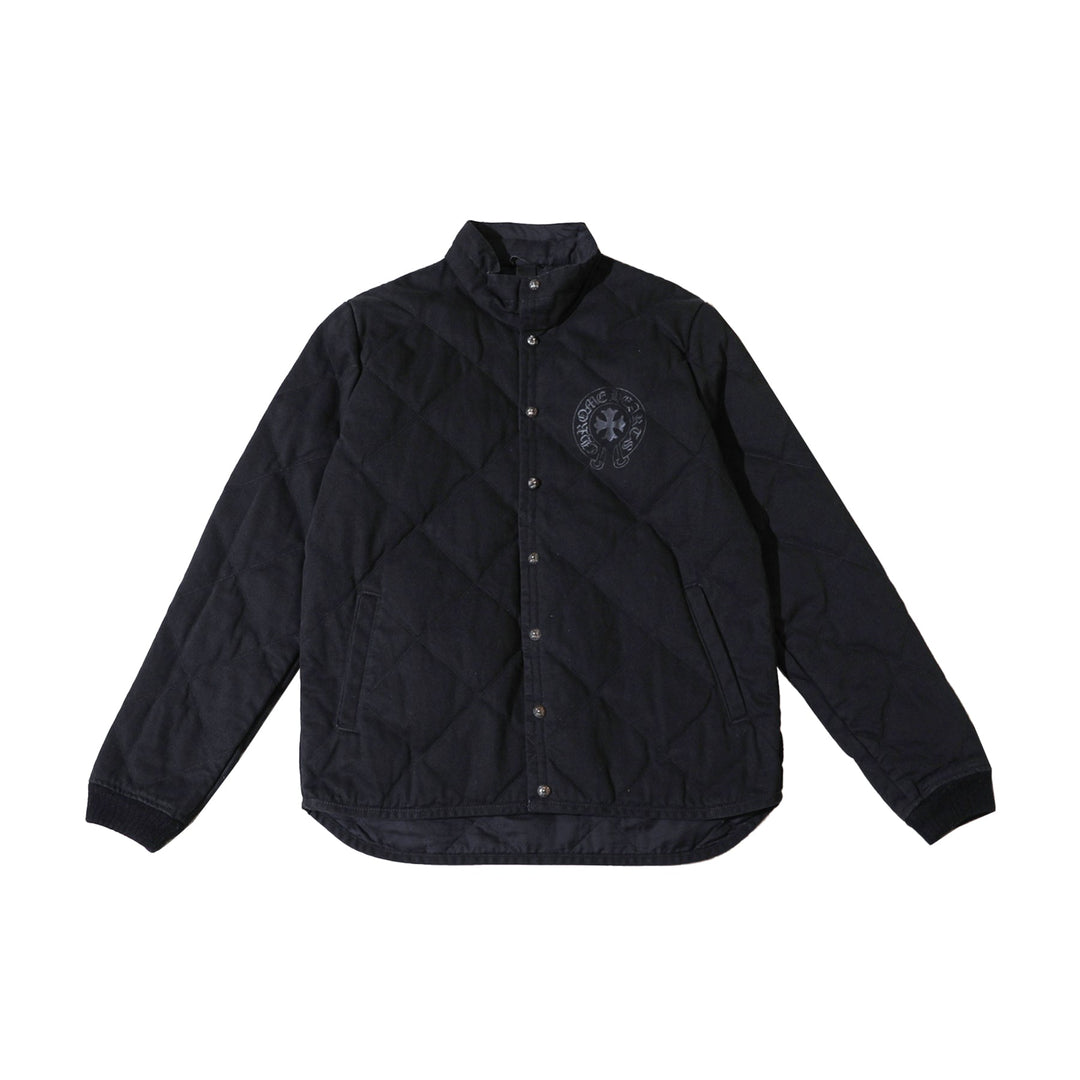 Chrome Hearts Quilted Horseshoe Black Padded Jacket - SHENGLI ROAD MARKET