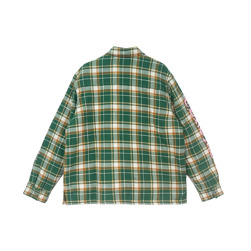 Chrome Hearts Quilted Padded Flannel Plaid Print Jacket - SHENGLI ROAD MARKET