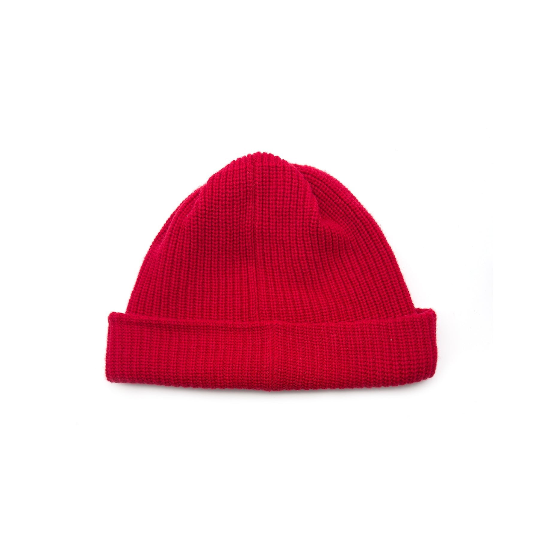 Chrome Hearts Red Cashmere Star Leather Patch Beanie - SRM