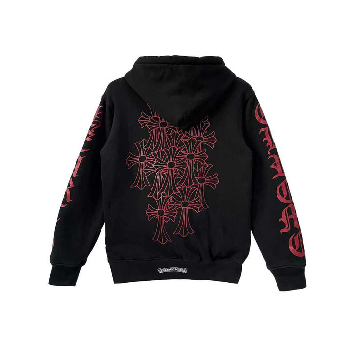Chrome Hearts Red Dagger Logo Zip Up Hoodie - SHENGLI ROAD MARKET