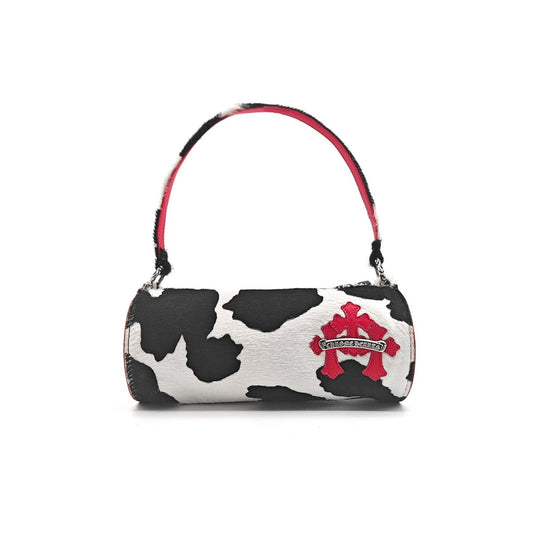 Chrome Hearts Red Leather Cross Patch Horsehair Cow Stripe Jojo Mini Handbag - SHENGLI ROAD MARKET