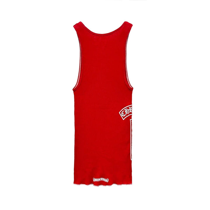 Chrome Hearts Red T-Bar Script Logo Tank Top - SHENGLI ROAD MARKET