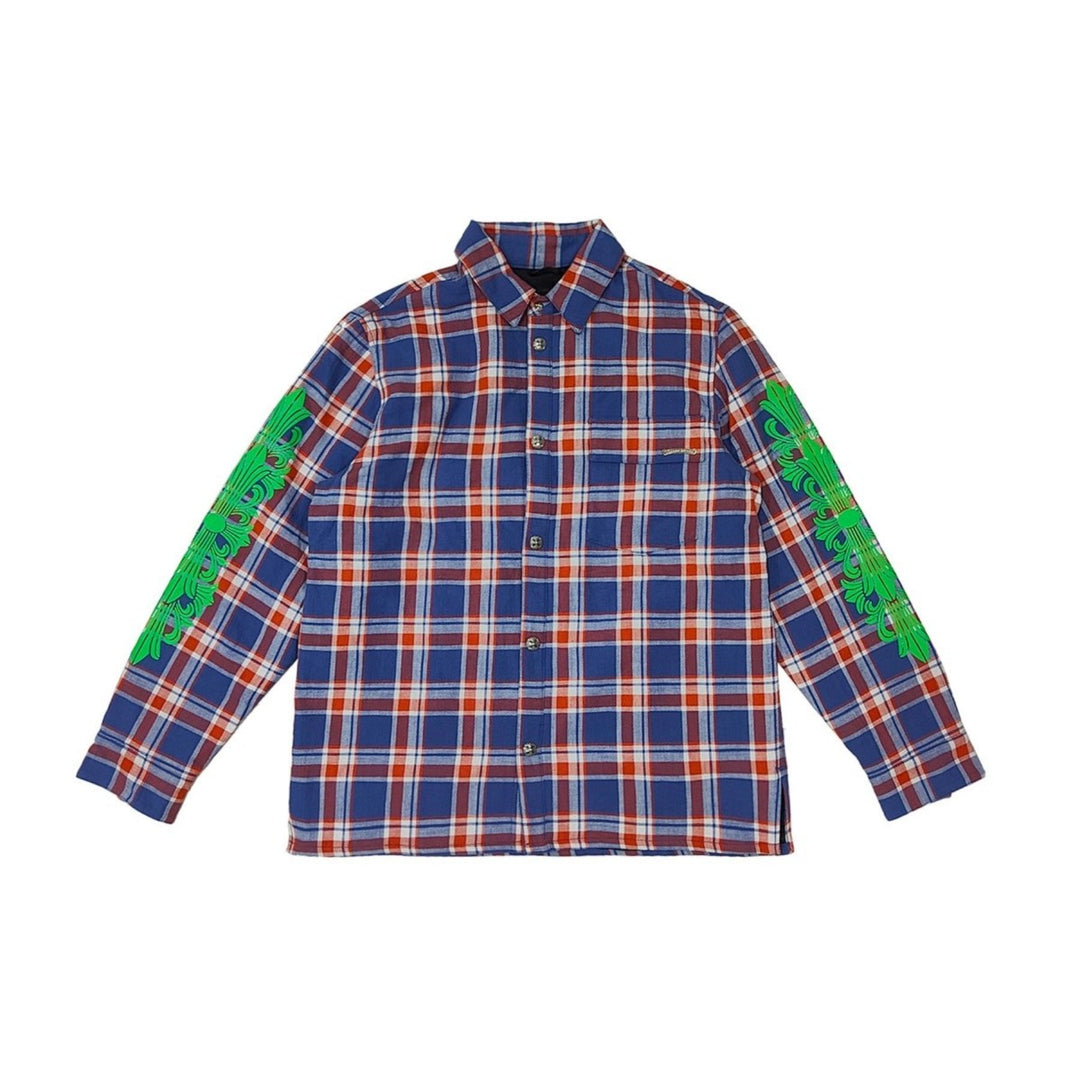 Chrome Hearts Red&Blue Plaid Flannel Shirt Jacket - SHENGLI ROAD MARKET