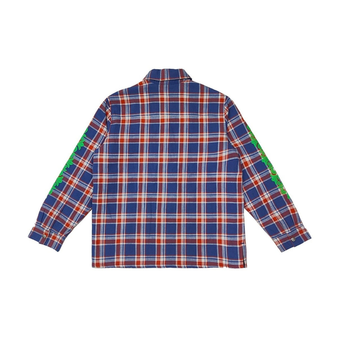 Chrome Hearts Red&Blue Plaid Flannel Shirt Jacket - SHENGLI ROAD MARKET