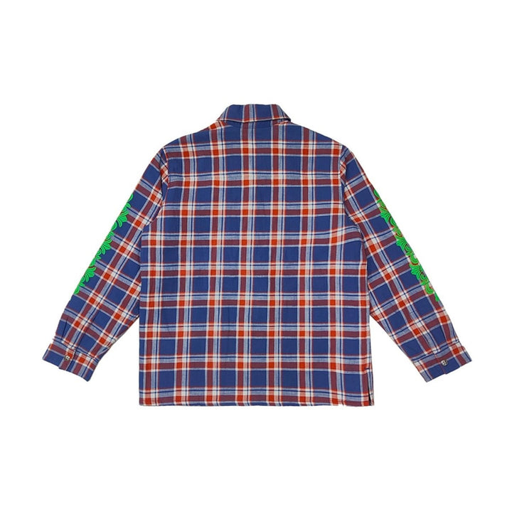 Chrome Hearts Red&Blue Plaid Flannel Shirt Jacket - SHENGLI ROAD MARKET