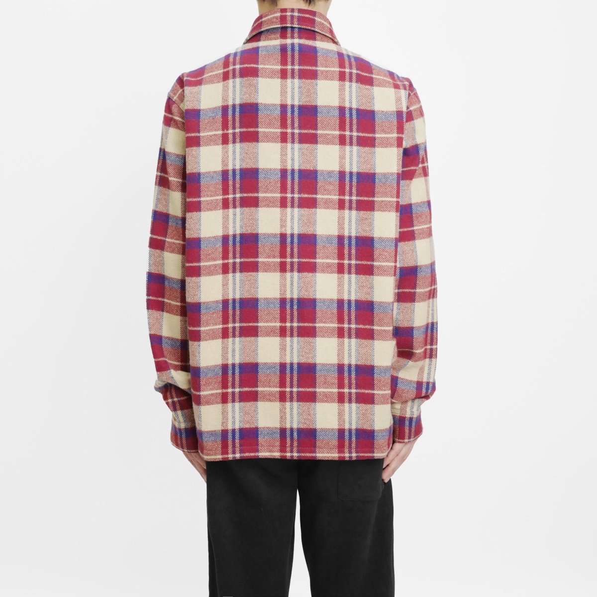 geremia Italy製 HBT Flannel Double JKT Chrome Hearts Workn Padded Flannel Shirt Jacket - SRM