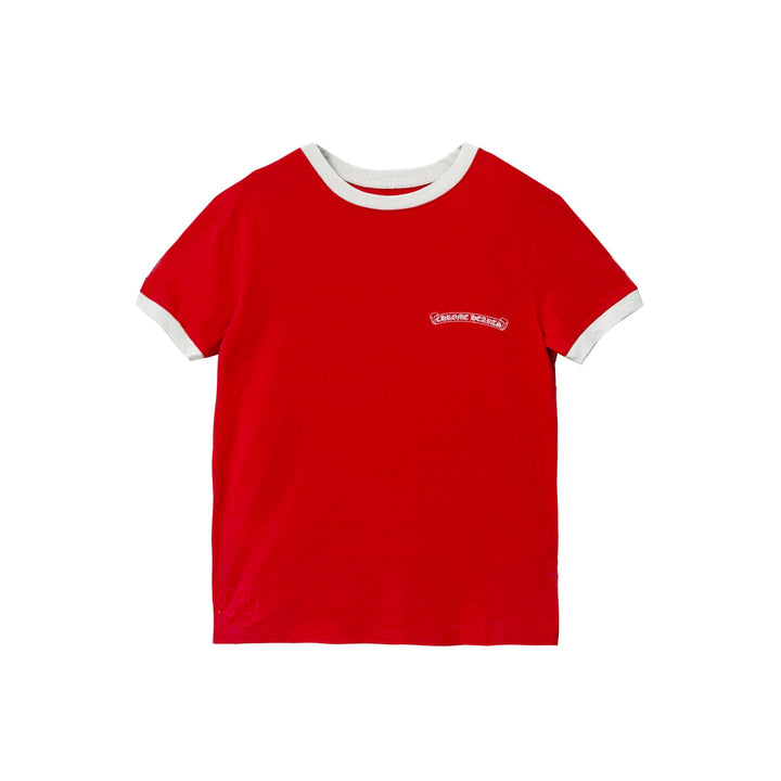 Chrome Hearts Red＆White Horseshoe Logo Short Sleeve Tee - SHENGLI ROAD MARKET