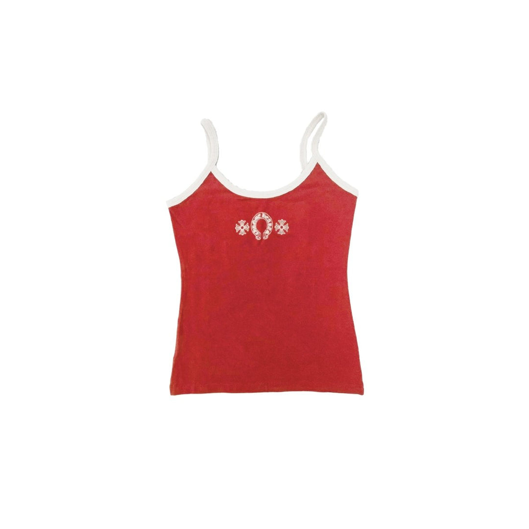Chrome Hearts Red＆White Horseshoe Logo Tank top - SHENGLI ROAD MARKET
