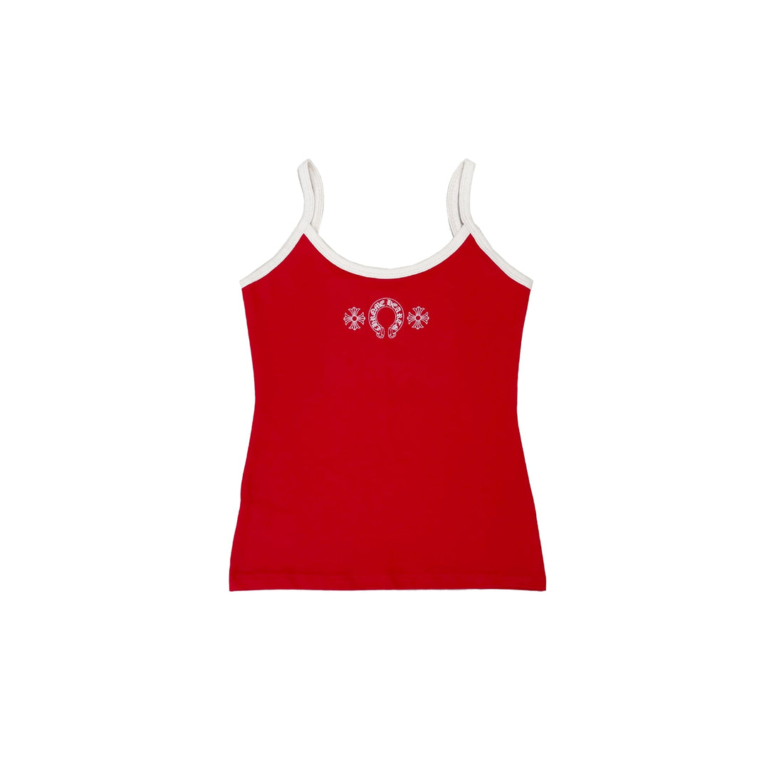 Chrome Hearts Red＆White Horseshoe Logo Tank top - SHENGLI ROAD MARKET
