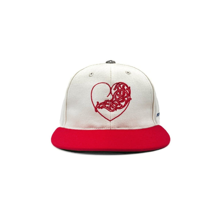 Chrome Hearts Red&White Vine Hearts Embroidered Cap - SHENGLI ROAD MARKET