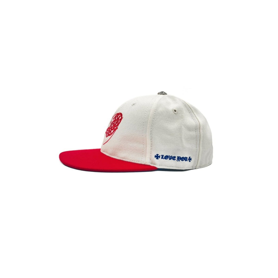 Chrome Hearts Red&White Vine Hearts Embroidered Cap - SHENGLI ROAD MARKET