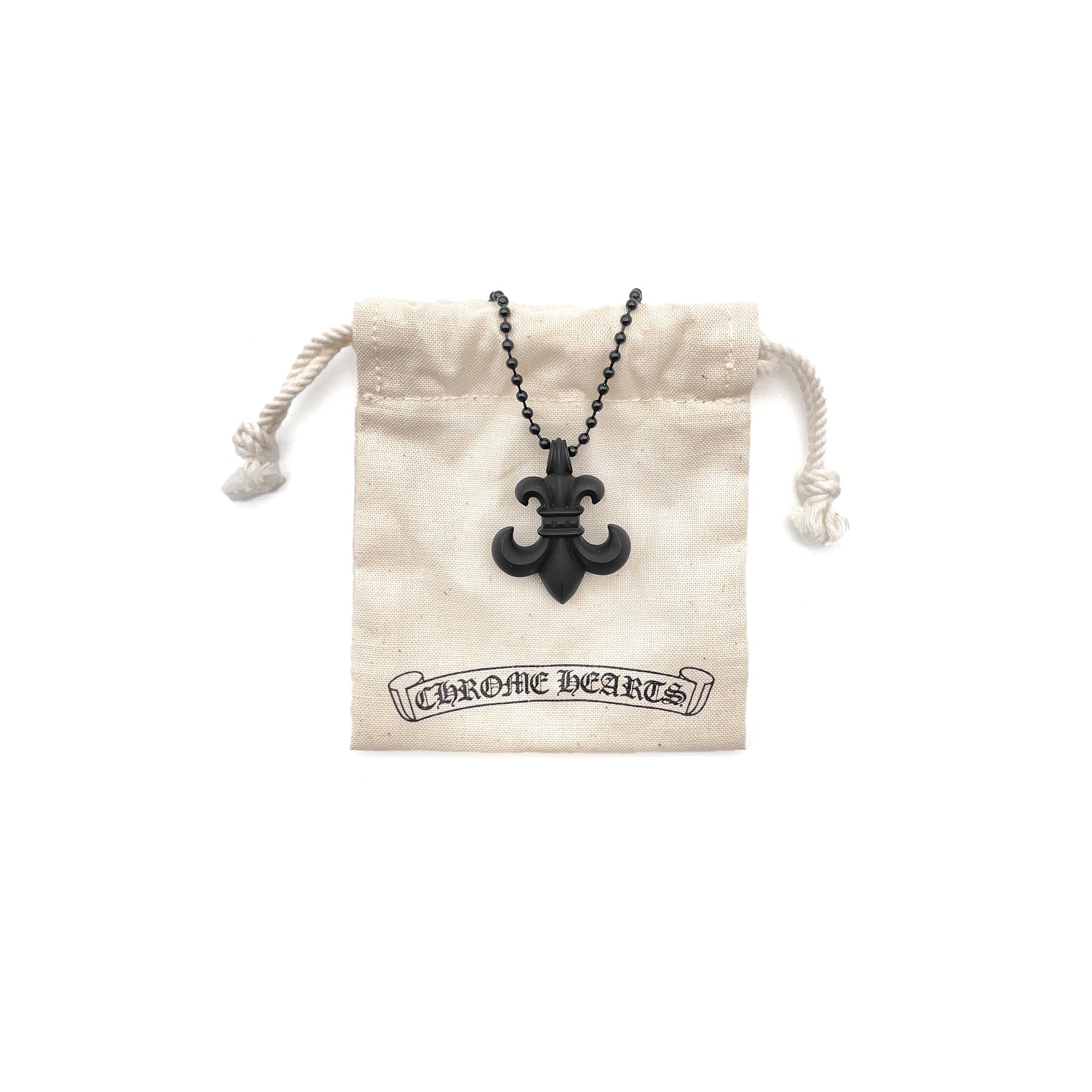 Chrome Hearts Resin BS Fleur Pendant Ball Chain Necklace - SRM