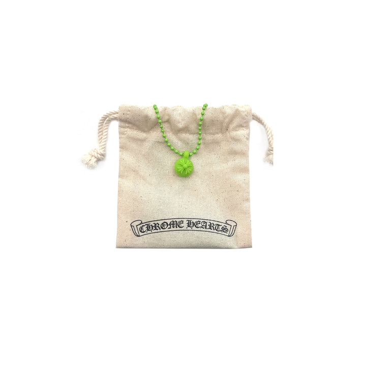 Chrome Hearts Resin Cross Pendant Ball Chain Green Necklace - SHENGLI ROAD MARKET