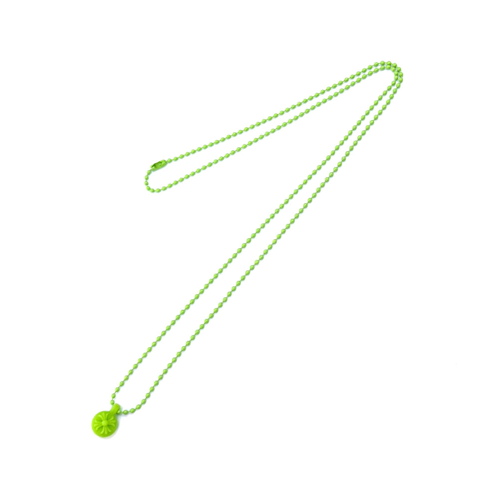 Chrome Hearts Resin Cross Pendant Ball Chain Green Necklace - SHENGLI ROAD MARKET
