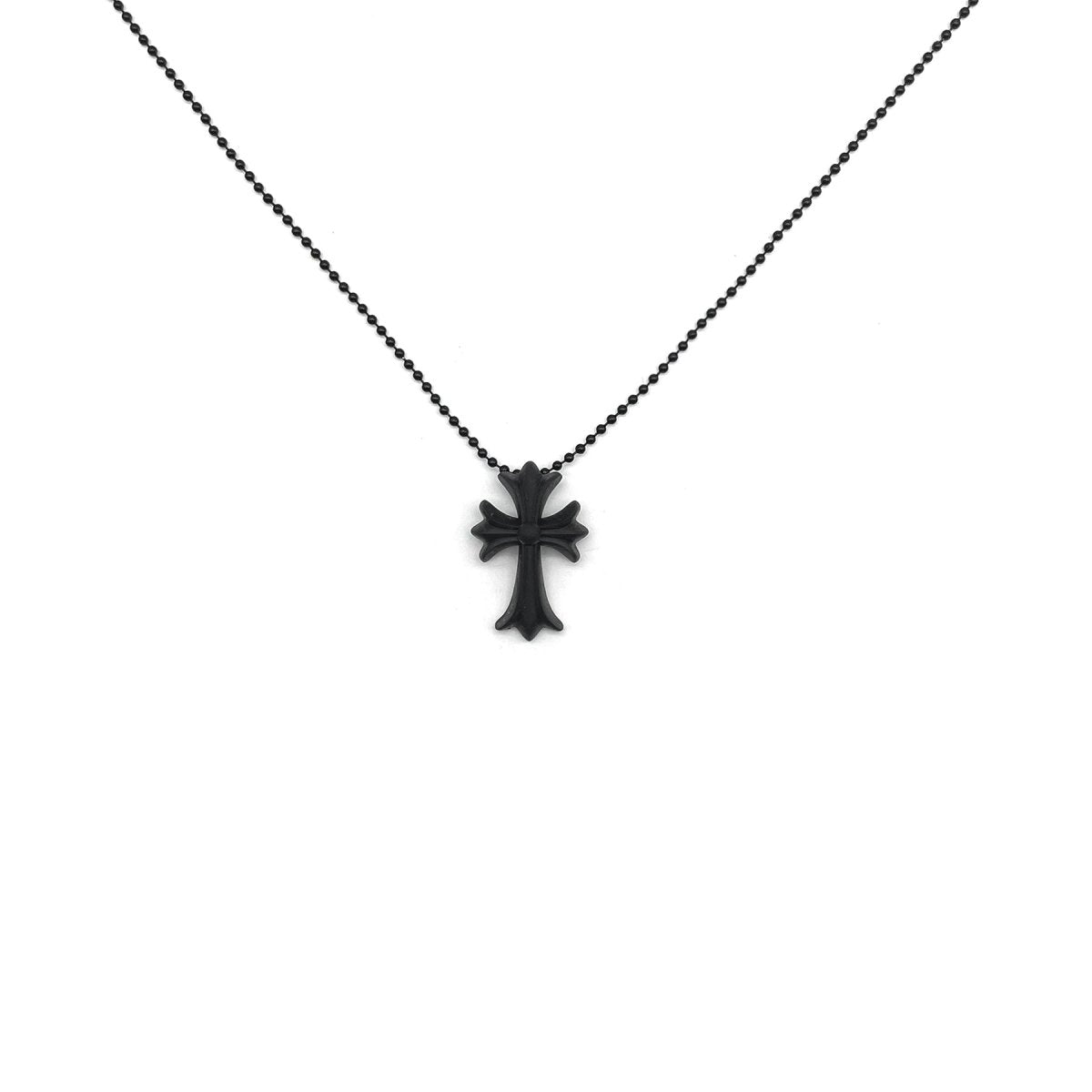 Chrome Hearts Resin Cross Pendant Ball Chain Necklace - SHENGLI ROAD MARKET