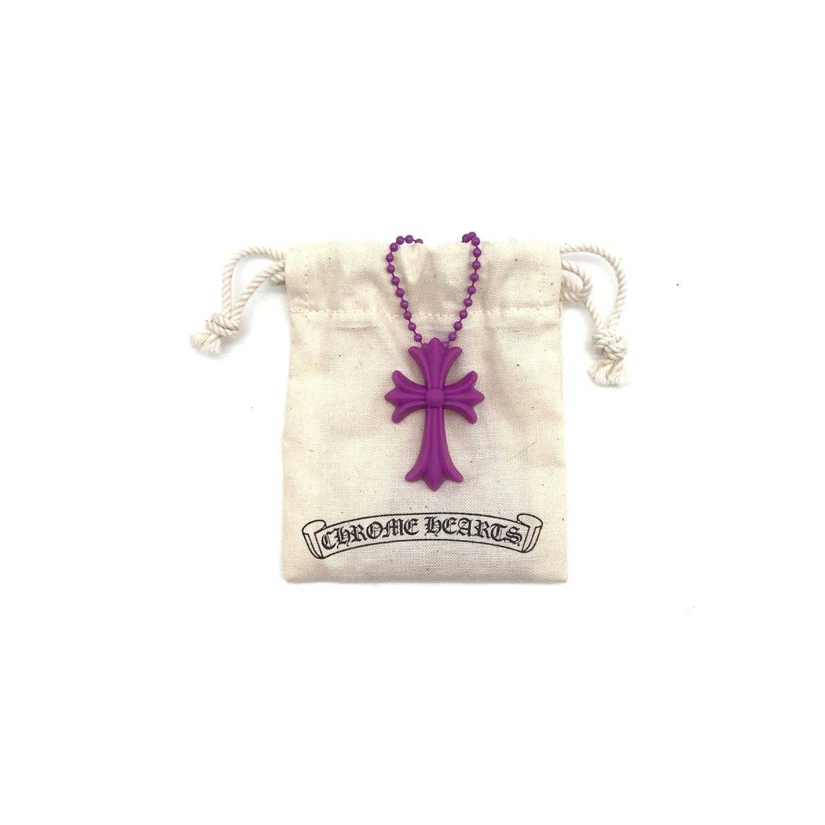 Chrome Hearts Resin Cross Pendant Ball Chain Necklace - SHENGLI ROAD MARKET