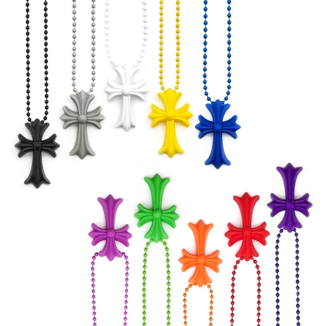 Chrome Hearts Resin Cross Pendant Ball Chain Necklace - SHENGLI ROAD MARKET