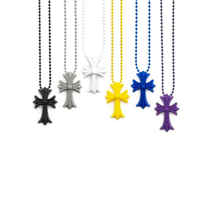 Chrome Hearts Resin Cross Pendant Ball Chain Necklace - SHENGLI ROAD MARKET