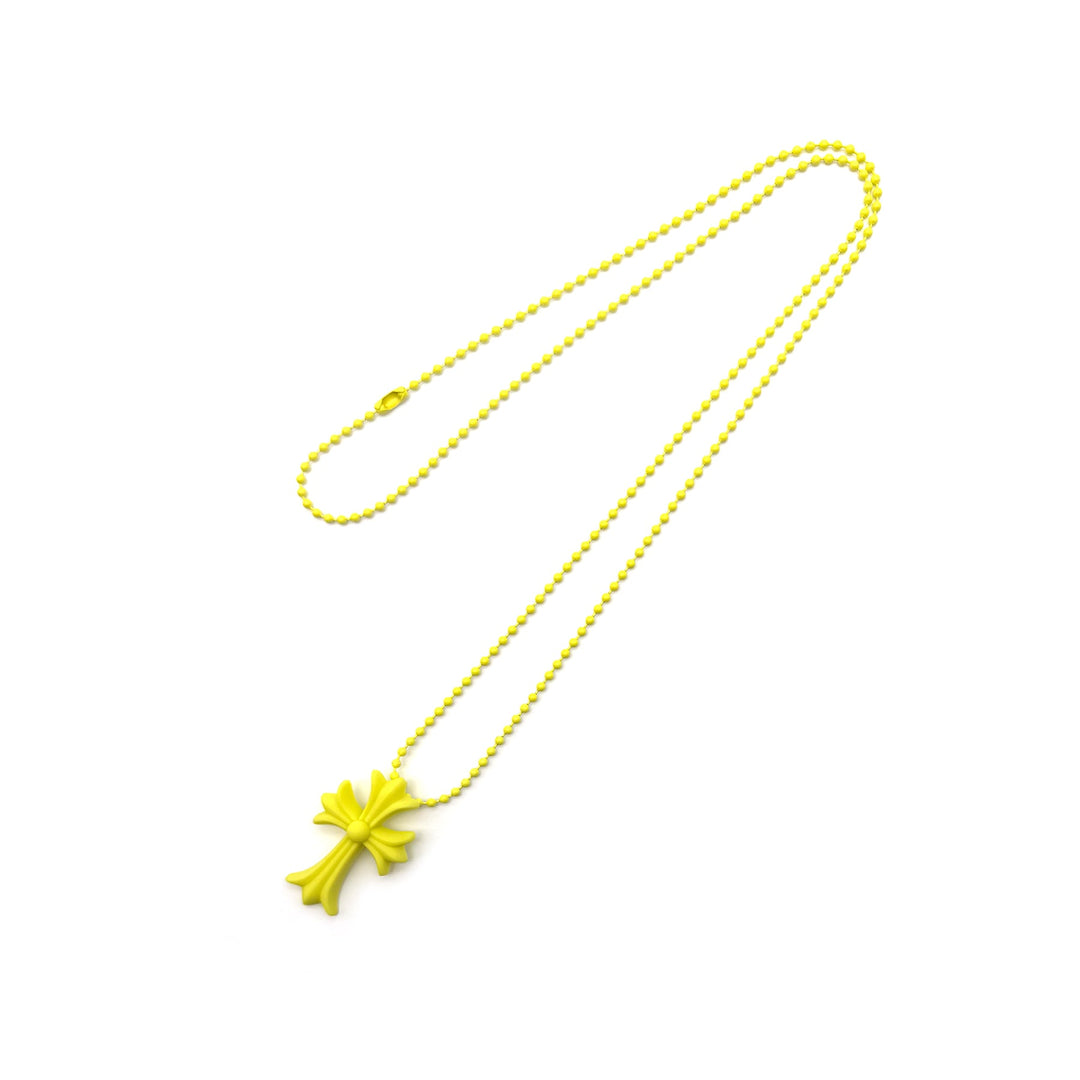 Chrome Hearts Resin Cross Pendant Ball Chain Necklace - SHENGLI ROAD MARKET