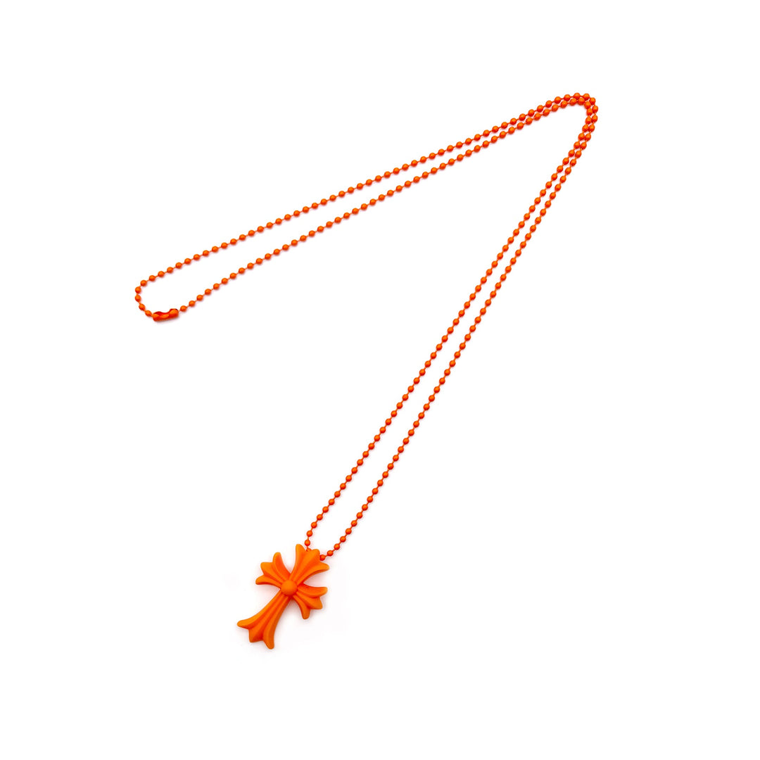 Chrome Hearts Resin Cross Pendant Ball Chain Necklace - SHENGLI ROAD MARKET