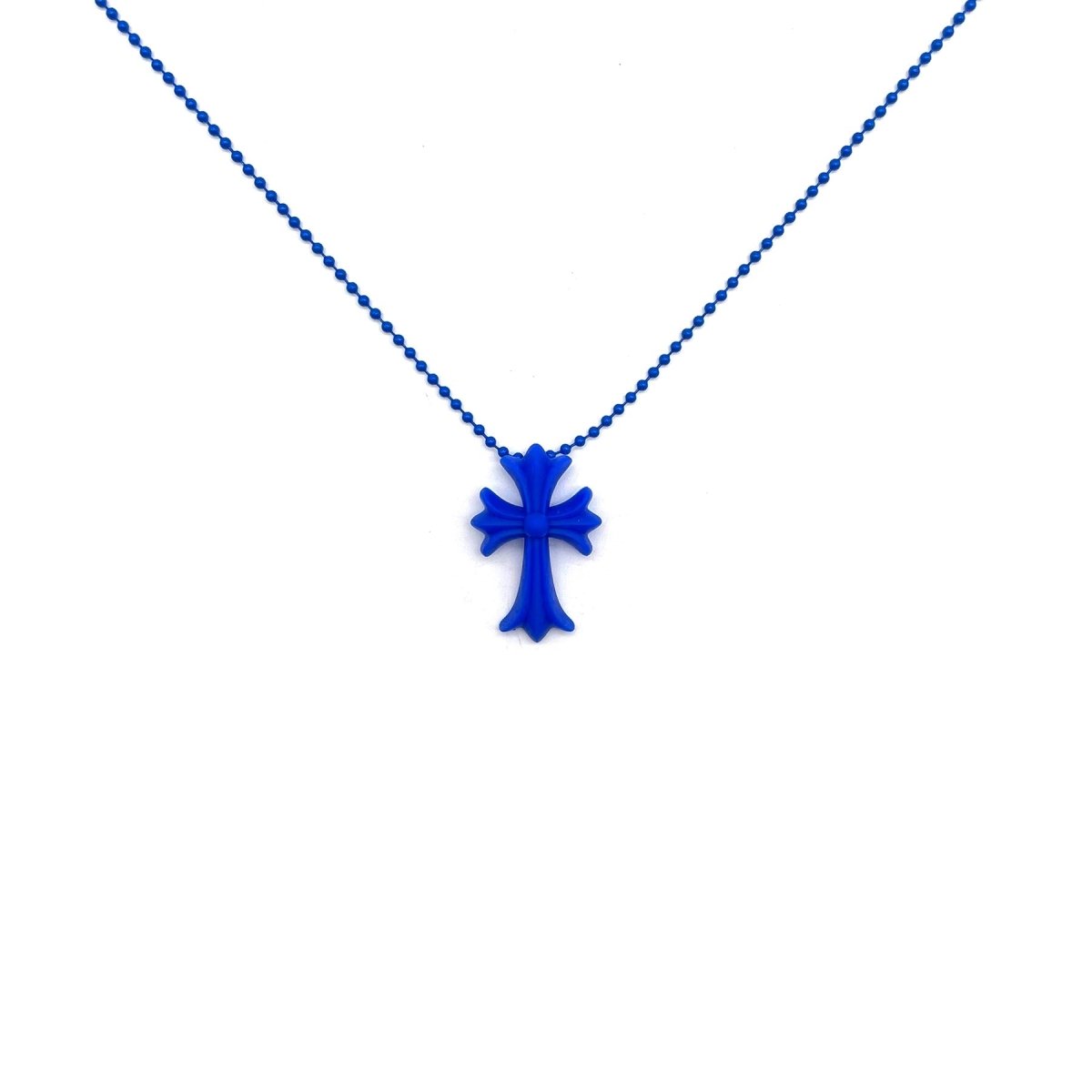 Chrome Hearts Resin Cross Pendant Ball Chain Necklace - SHENGLI ROAD MARKET