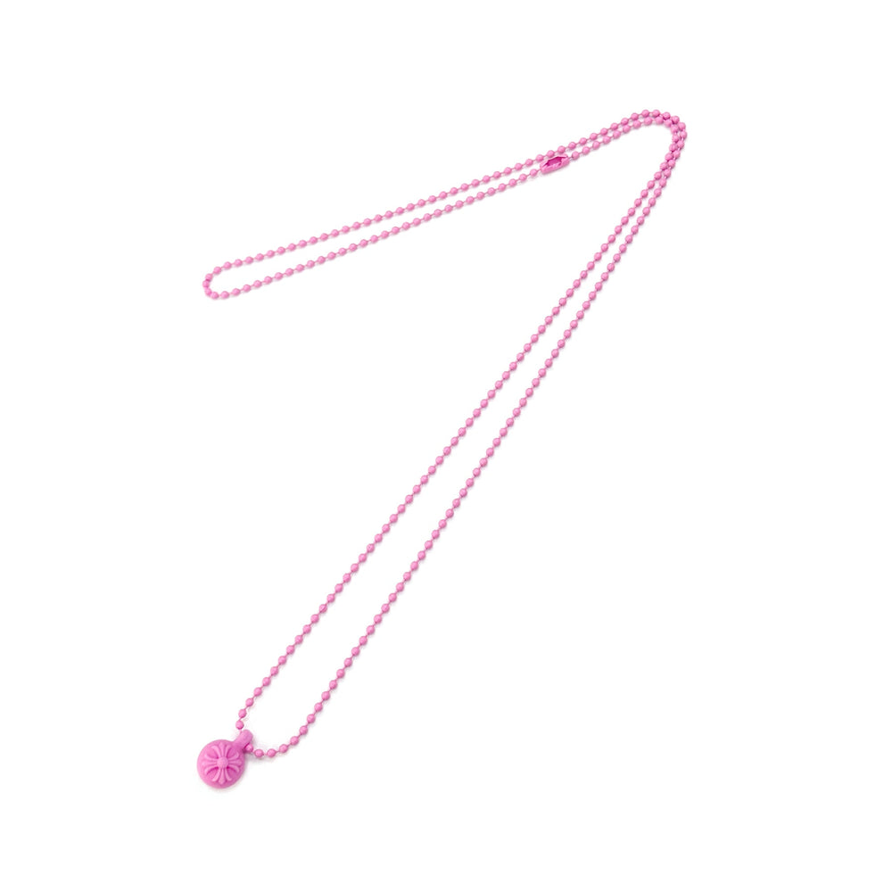 Chrome Hearts Resin Cross Pendant Ball Chain Pink Necklace - SHENGLI ROAD MARKET