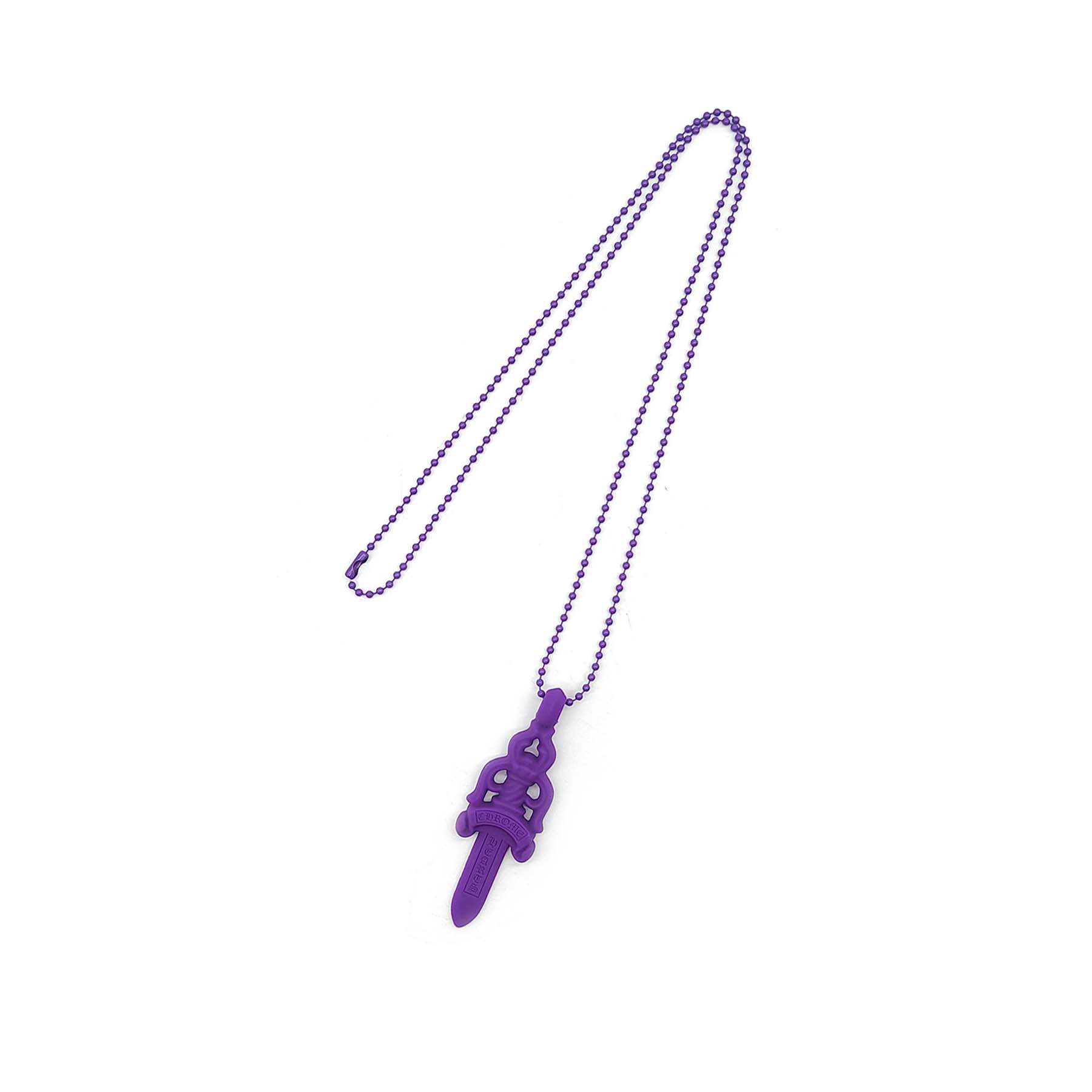 Chrome Hearts プラスチック ブラック ダガー ペンダント ネックレス