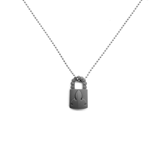 Chrome Hearts Resin Gray Flame Lock Pendant Ball Chain - SHENGLI ROAD MARKET