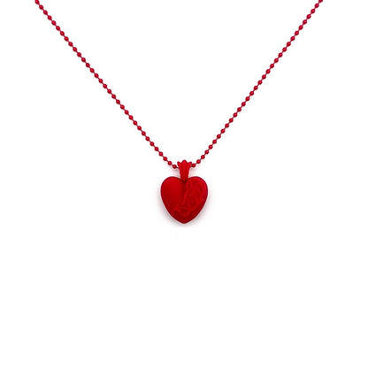 Chrome Hearts Resin Heart Pendant Ball Chain Necklace - SHENGLI ROAD MARKET