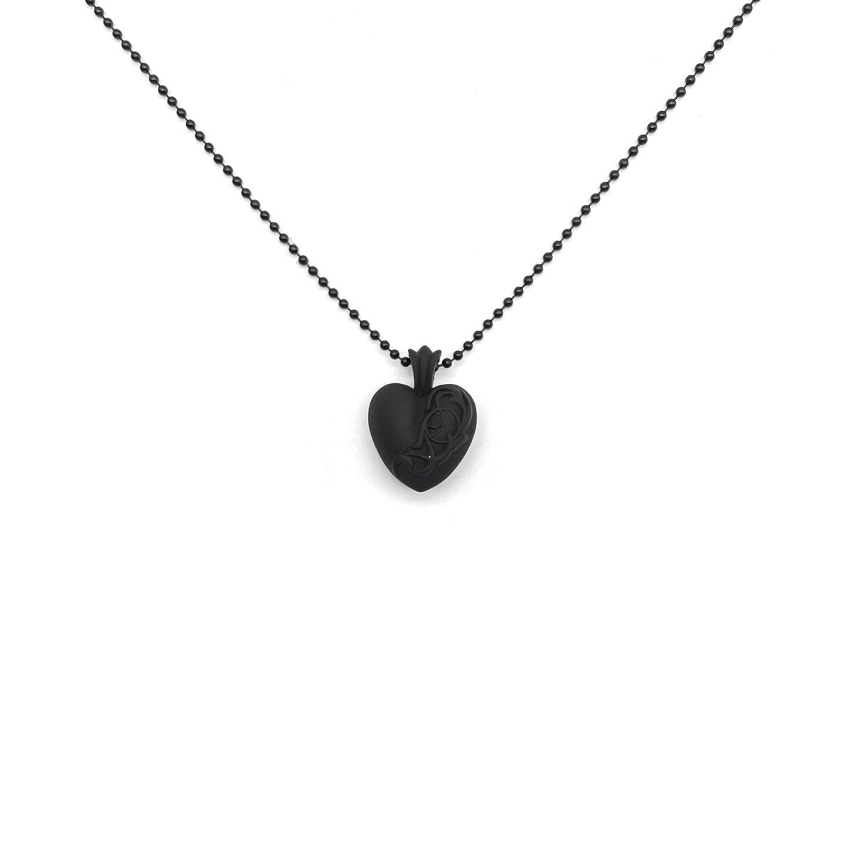 Chrome Hearts Resin Heart Pendant Ball Chain Necklace - SHENGLI ROAD MARKET