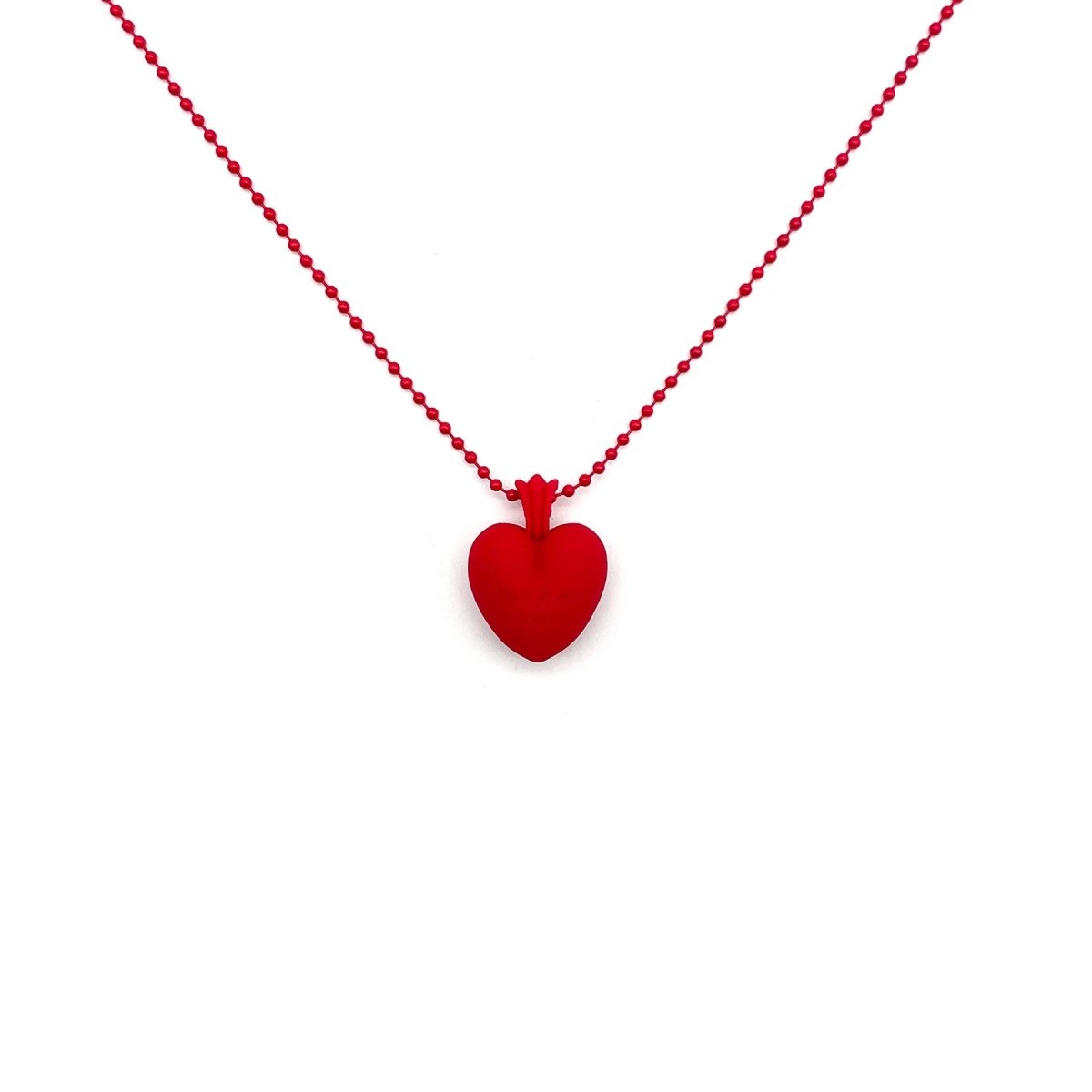 Chrome Hearts Resin Heart Pendant Ball Chain Necklace - SHENGLI ROAD MARKET