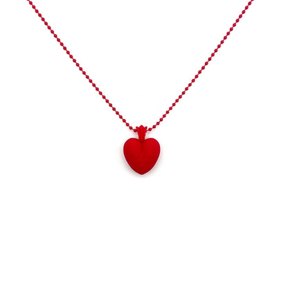 Chrome Hearts Resin Heart Pendant Ball Chain Necklace - SHENGLI ROAD MARKET