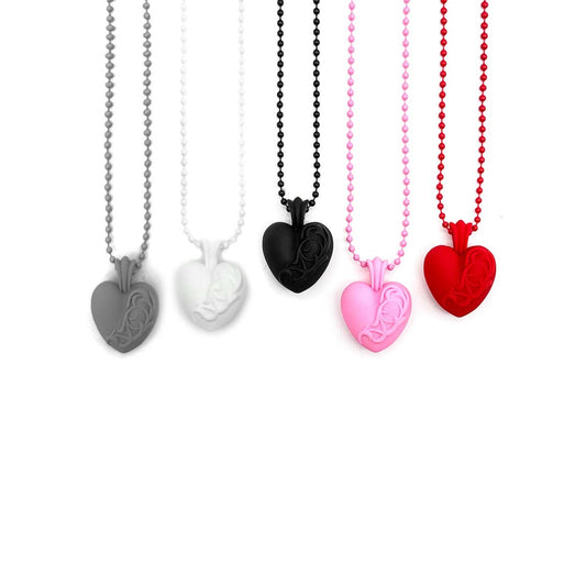 Chrome Hearts Resin Heart Pendant Ball Chain Necklace - SHENGLI ROAD MARKET