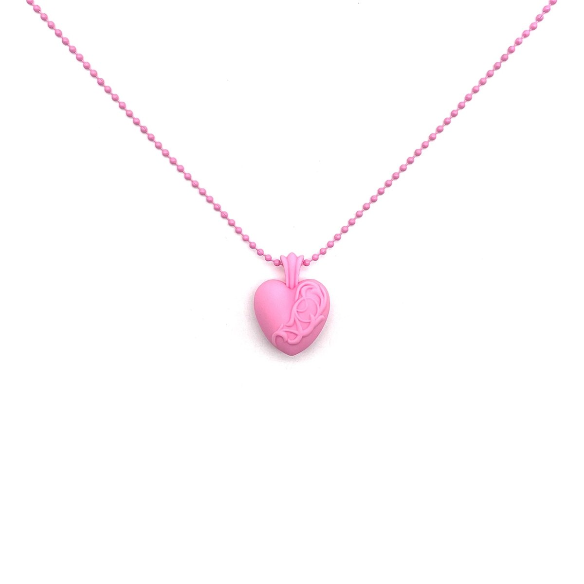 Chrome Hearts Resin Heart Pendant Ball Chain Necklace - SHENGLI ROAD MARKET