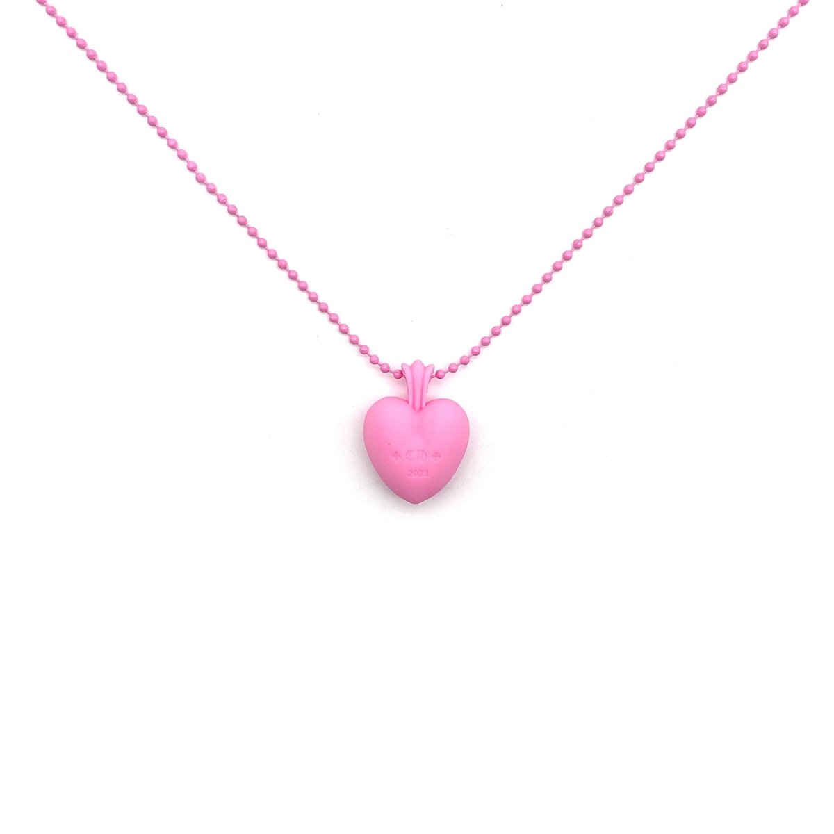 Chrome Hearts Resin Heart Pendant Ball Chain Necklace - SHENGLI ROAD MARKET