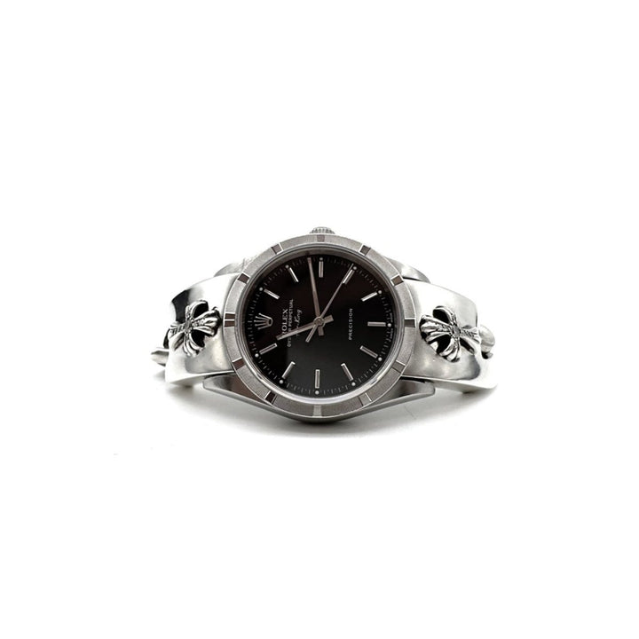 Chrome Hearts Rolex Air King Dial Silver Diamonds Babyfat Watch Strap - SHENGLI ROAD MARKET