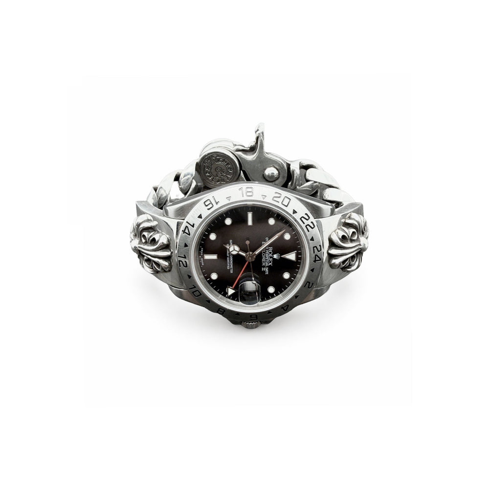 Chrome Hearts Rolex Black Dial Explorer II Lobster Clasp Keeper Watch Strap - SHENGLI ROAD MARKET