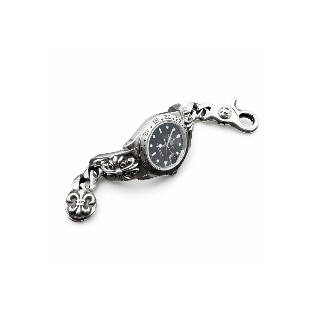 Chrome Hearts Rolex Black Dial Explorer II Lobster Clasp Keeper Watch Strap - SHENGLI ROAD MARKET