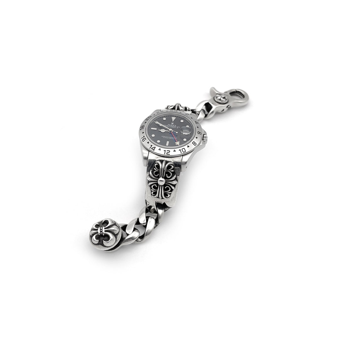 Chrome Hearts Rolex Black Dial Explorer II Lobster Clasp Keeper Watch Strap - SHENGLI ROAD MARKET