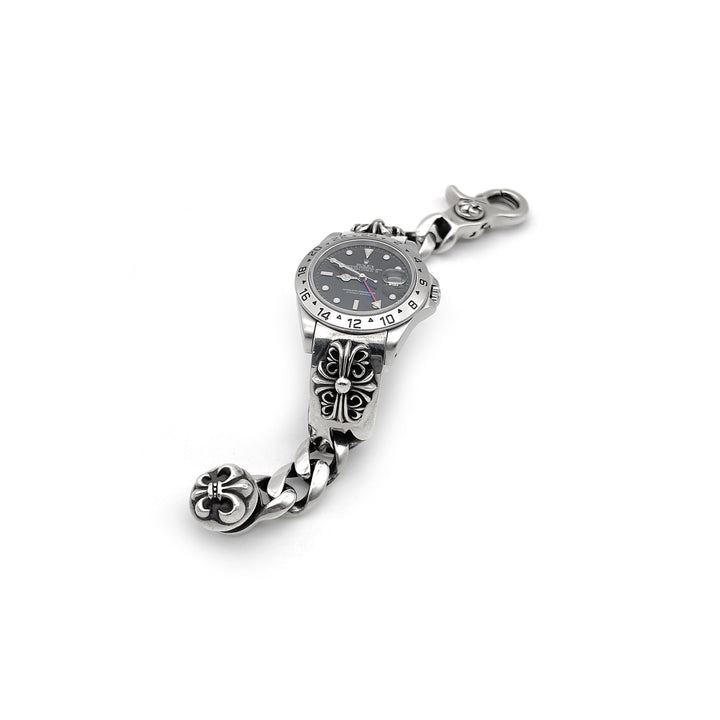 Chrome Hearts Rolex Black Dial Explorer II Lobster Clasp Keeper Watch Strap - SHENGLI ROAD MARKET