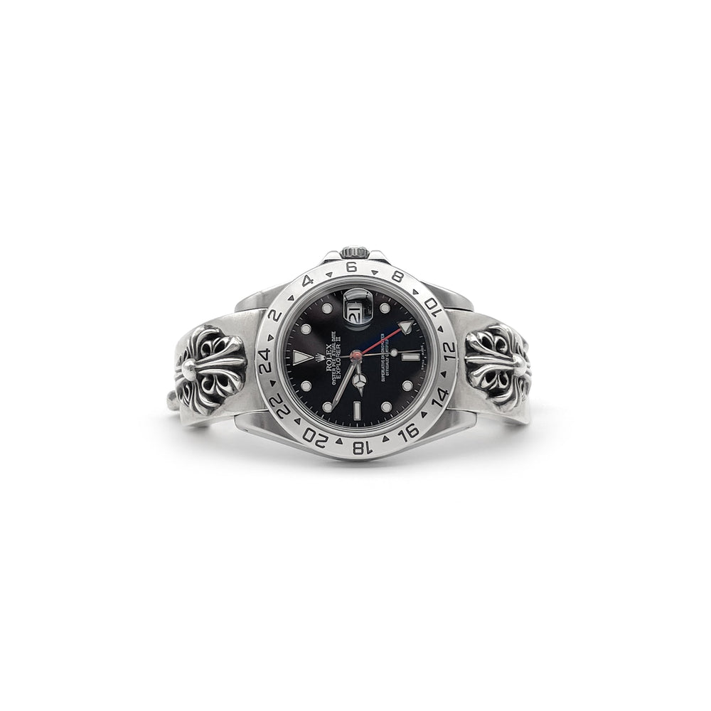 Chrome Hearts Rolex Black Dial Explorer II Lobster Clasp Keeper Watch Strap - SHENGLI ROAD MARKET